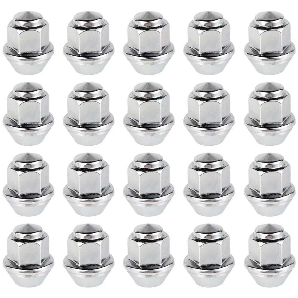 Tornillos de rueda Tuercas de rueda plateadas M12x1.5 19mm Hex 60 grados 1678260(20piece)