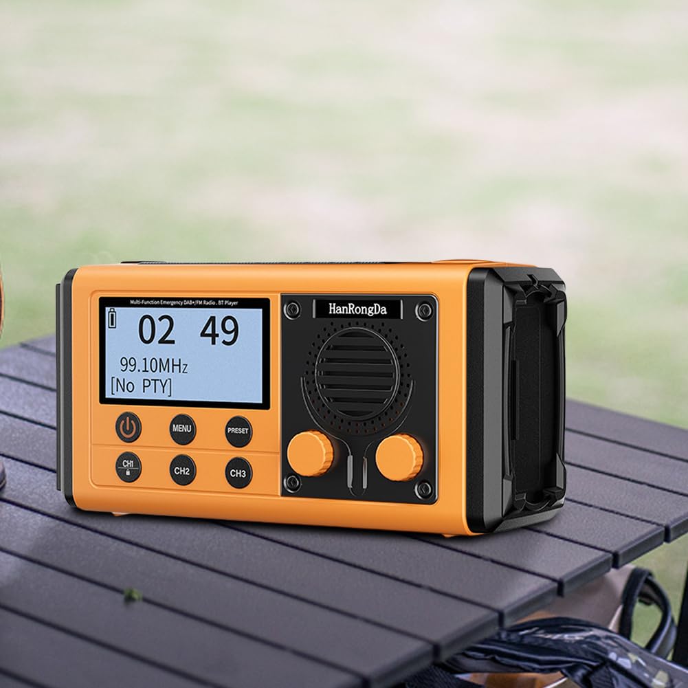 Radio FM DAB 10000mAh con ricarica a manovella solare e altoparlante per la radio di campeggio all'aperto