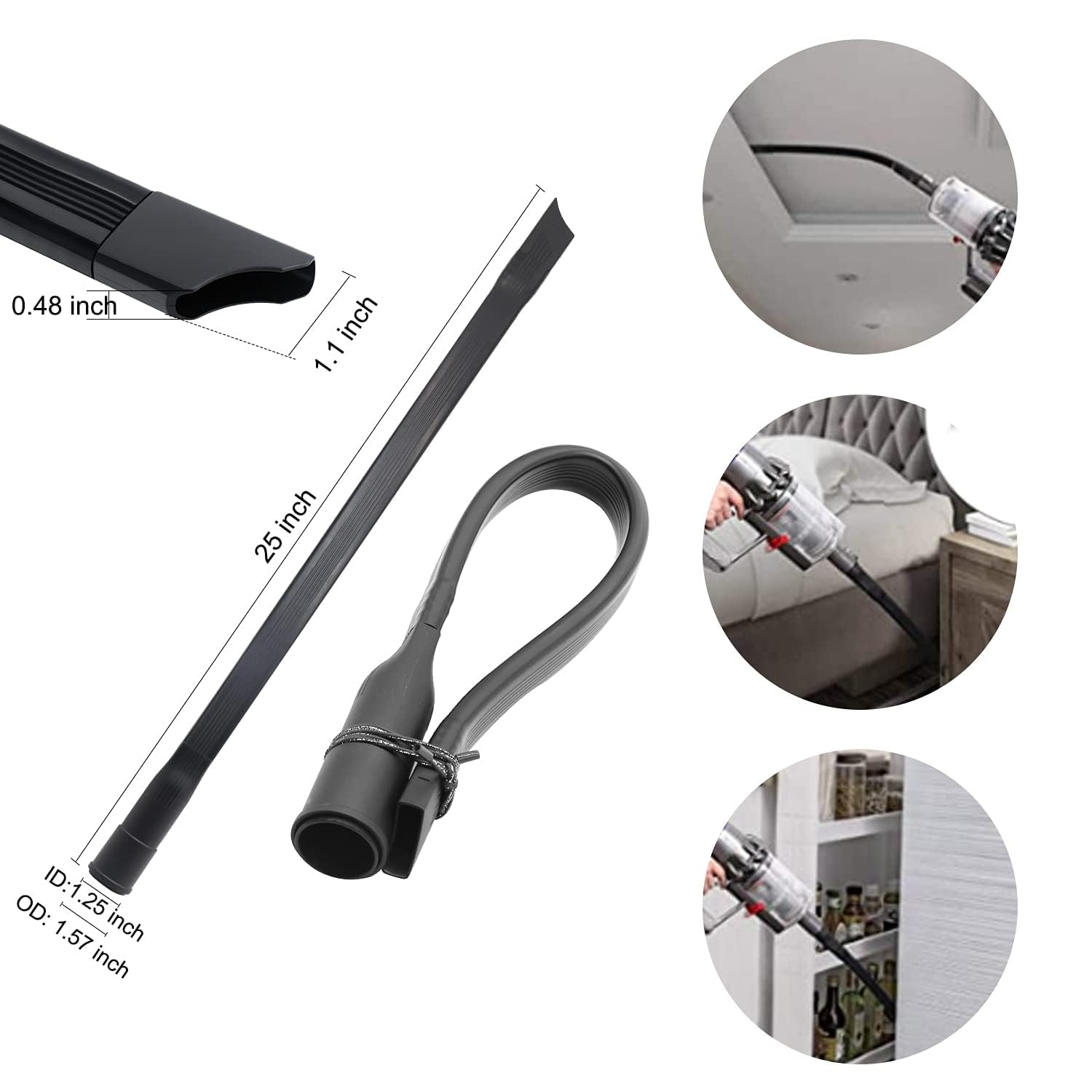 9 accesorios de aspiradora de limpieza del hogar para accesorios de aspiradora de tienda – Adaptador de manguera de vacío de 2 1/2 pulgadas a 1 1/4 pulgadas, adaptador de 1 7/8 a 1 pulgada para