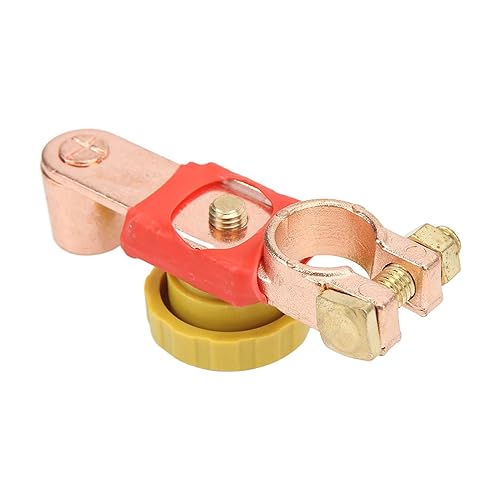 Interruptor de desconexión de batería de 6 V, 12 V, 24 V, latón, corta la energía de la batería protege la batería, terminal de batería positivo