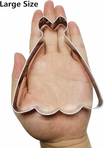 Miniatura 2 de Cortador de galletas en forma de vestido de gran tamaño, vestido de princesa sin tirantes de acero inoxidable, vestido de boda, cortador de