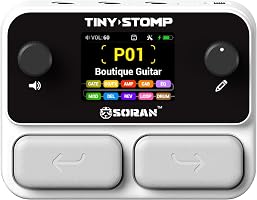 SORAN JME-03A Tiny Stomp Multi Effects Guitar Pedal, 125 Effects, 99 Presets, 10 Modules, 40s Looper, 100 Drum Rhythms,...