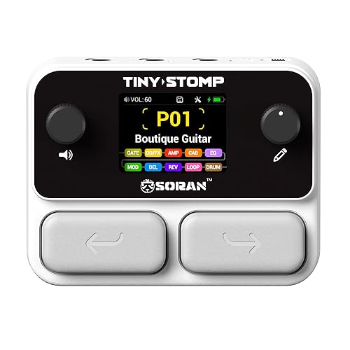 SORAN JME-03A Tiny Stomp Multi Effects Guitar Pedal, 125 Effects,