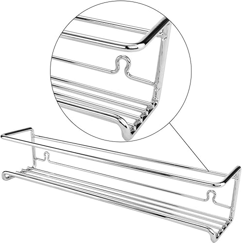 Miniatura 2 de Juego de 4 estantes para especias, organizador de cocina de metal cromado para especias y decoración del hogar