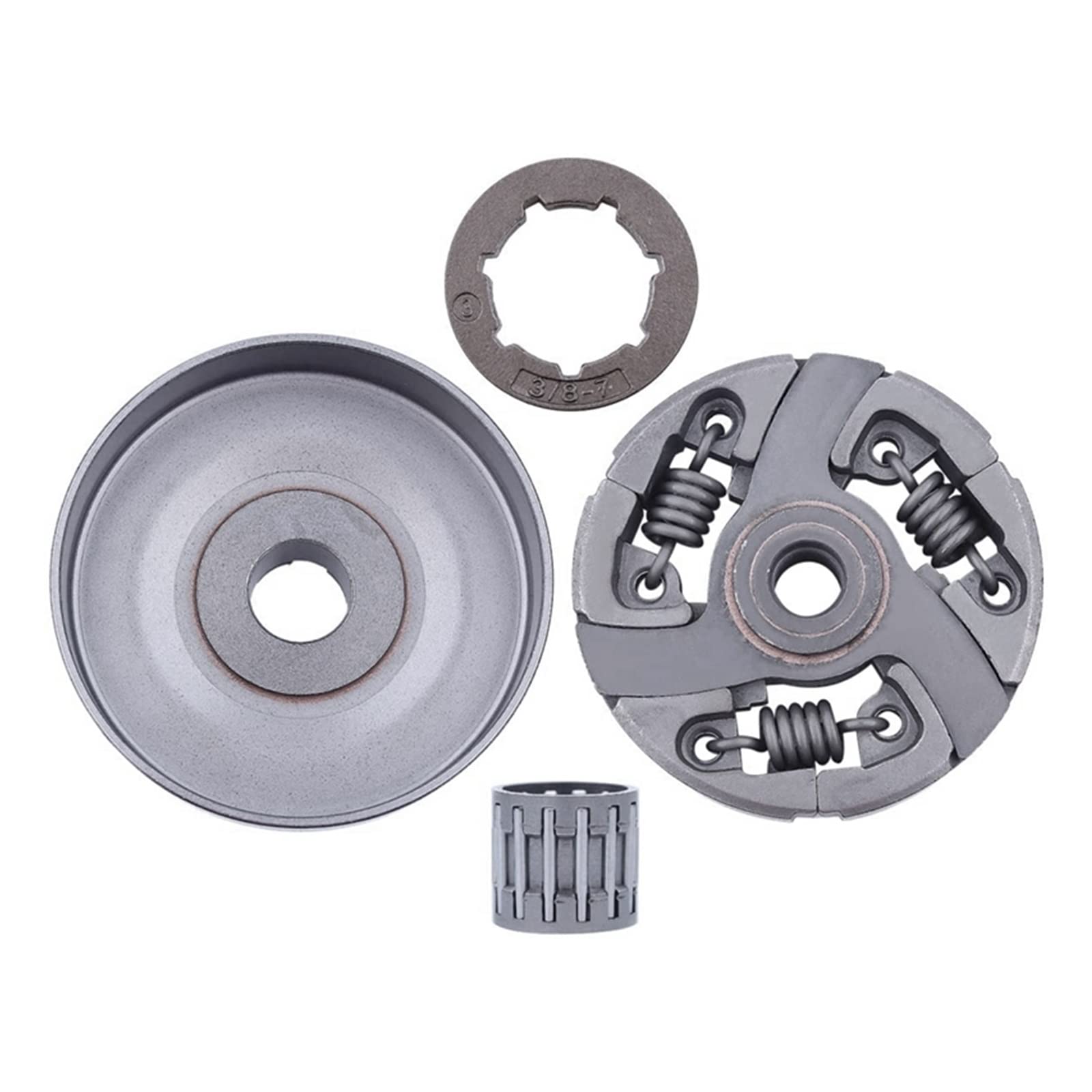 BENSOI Kit de cojinete de piñón de llanta de Tambor de Embrague 3/8-7T Compatible con Husqvarna 3120 394XP 395XP 3120XP Jonsered 2094 2095 Motosierra 503701501