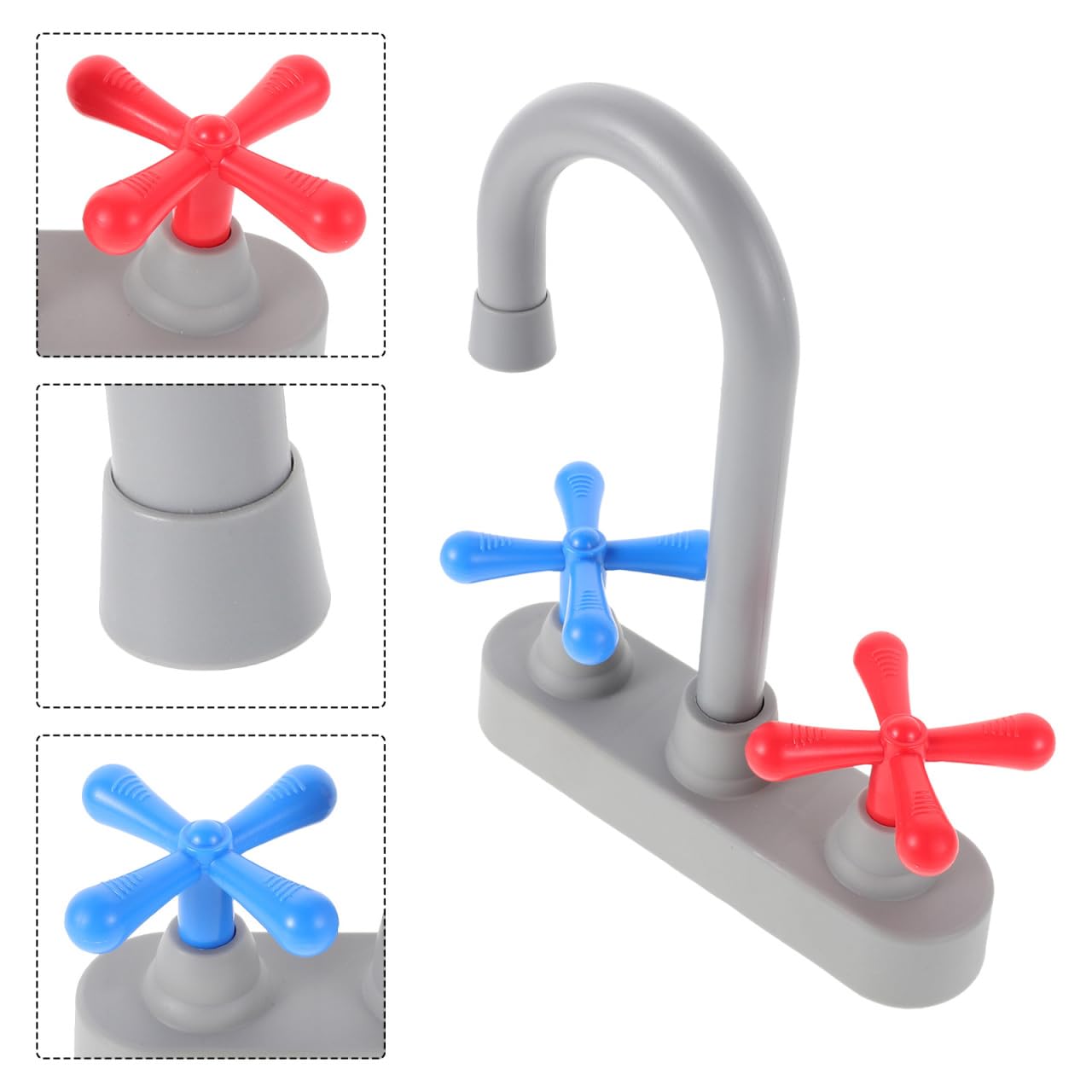 BESPORTBLE - Grifo para fregadero de cocina, niño, niña, plástico, seguro, simulación realista, bordes redondeados, para juegos de rol interactivos y creatividad