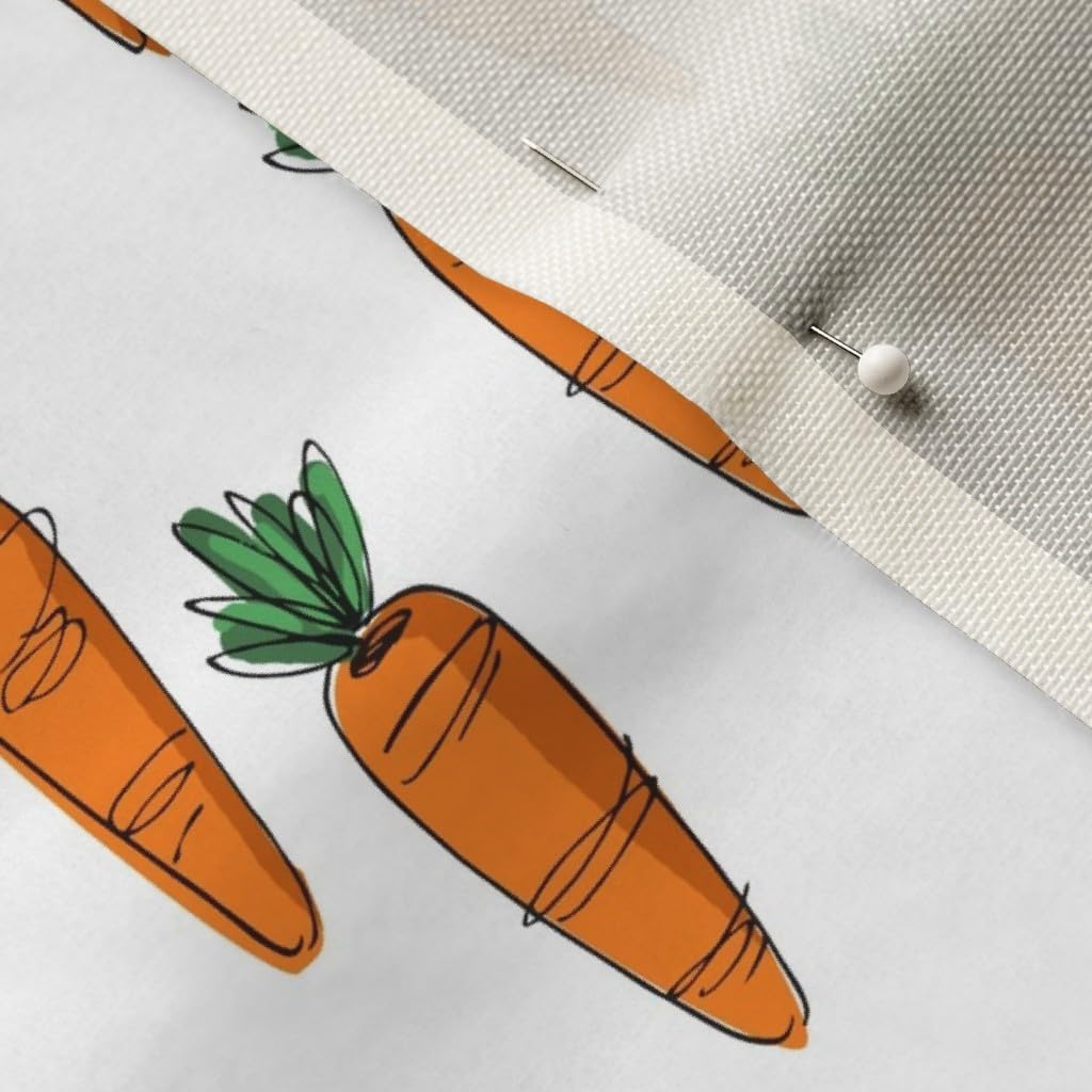 Spoonflower Fabric - Tree Carrot Easter Bunny Food Vegetable Printed on Upholstery Velvet Fabric Fat Quarter - Upholstery Home Decor Bottomweight Apparel