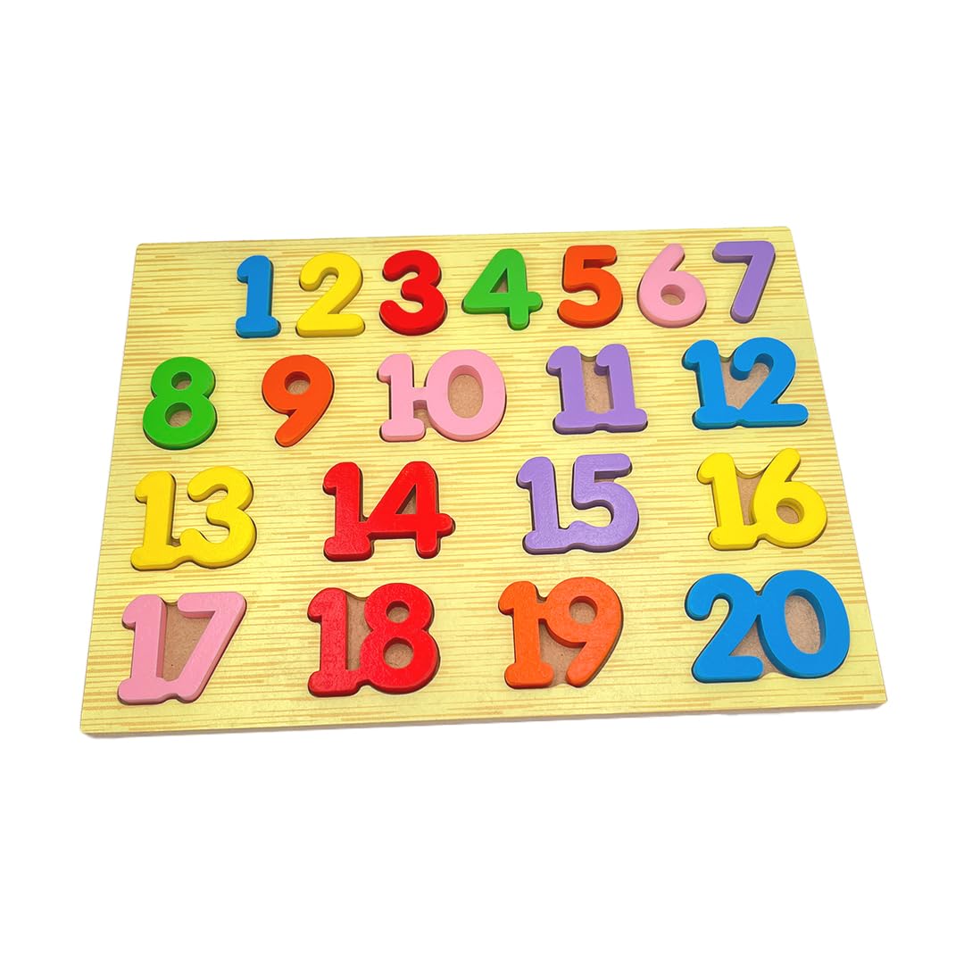 Little Genius Wooden Raised 1-20 Numbers Puzzle | Educational Learning Toy for Toddlers and Preschoolers | Multicolor | Puzzle Tray for Kids (B0DDX6F6XB) Amazon Price History, Amazon Price Tracker