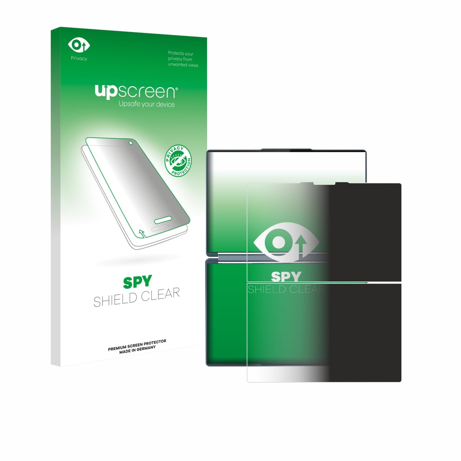 upscreen Pellicola Privacy per Lenovo Yoga Book 9i Gen 10 | , Anti-Spy Protezione Schermo Made in Germany, Anti-Spia Privacy Screen Protector Chiara