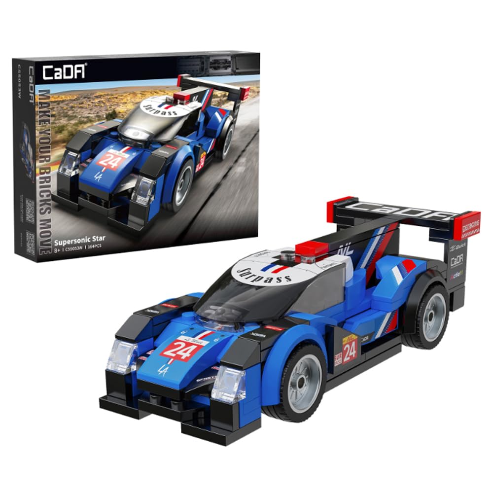 CaDA Supersonic Star 14cm Sports Car - 164 Pieces - Self-Build Brick Building Block Model C55053W