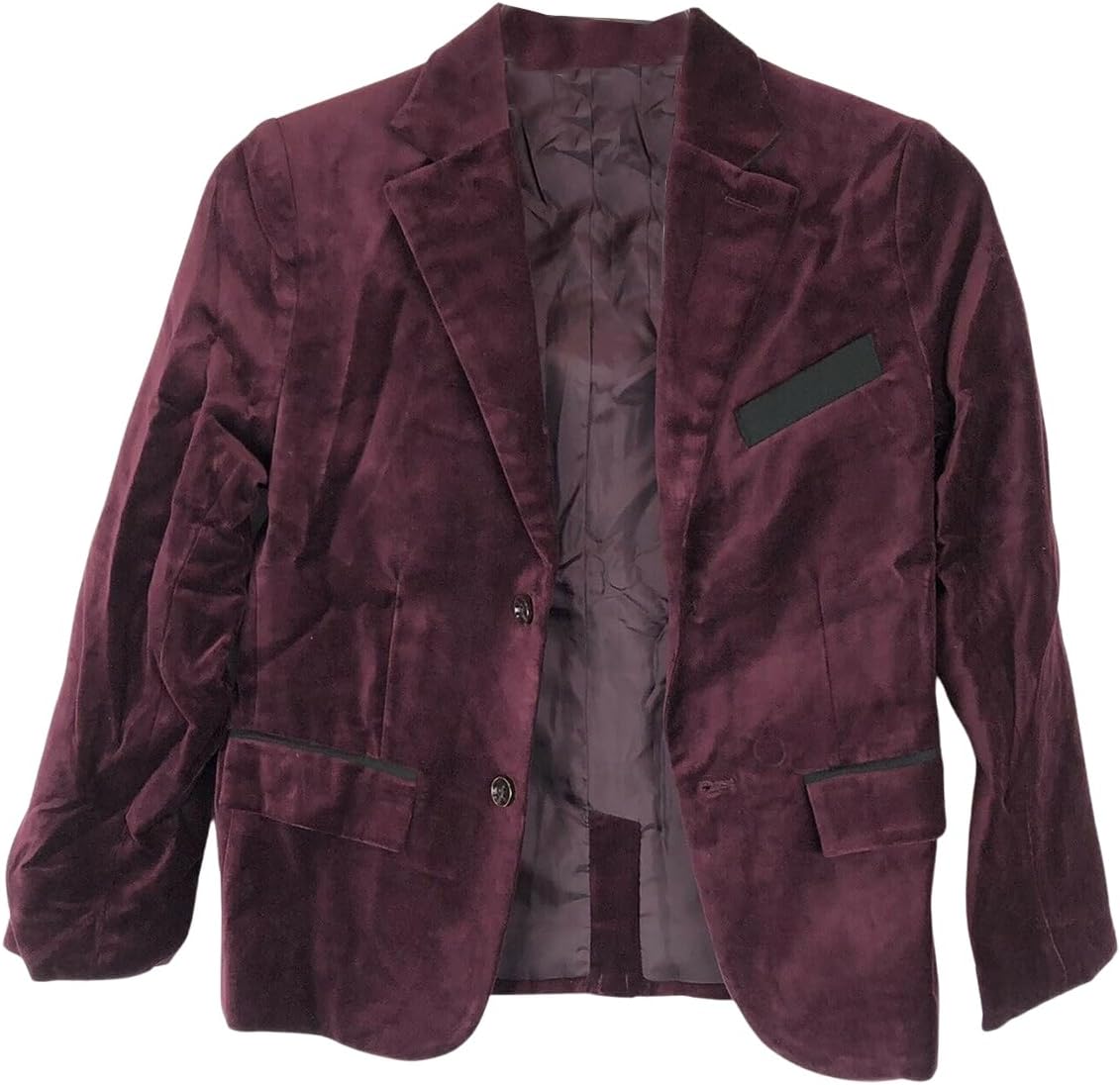 Boys' Velvet Blazer Cosplay Notch Lapel Two Buttons Jacket Formal Suit Coat Festive Activities