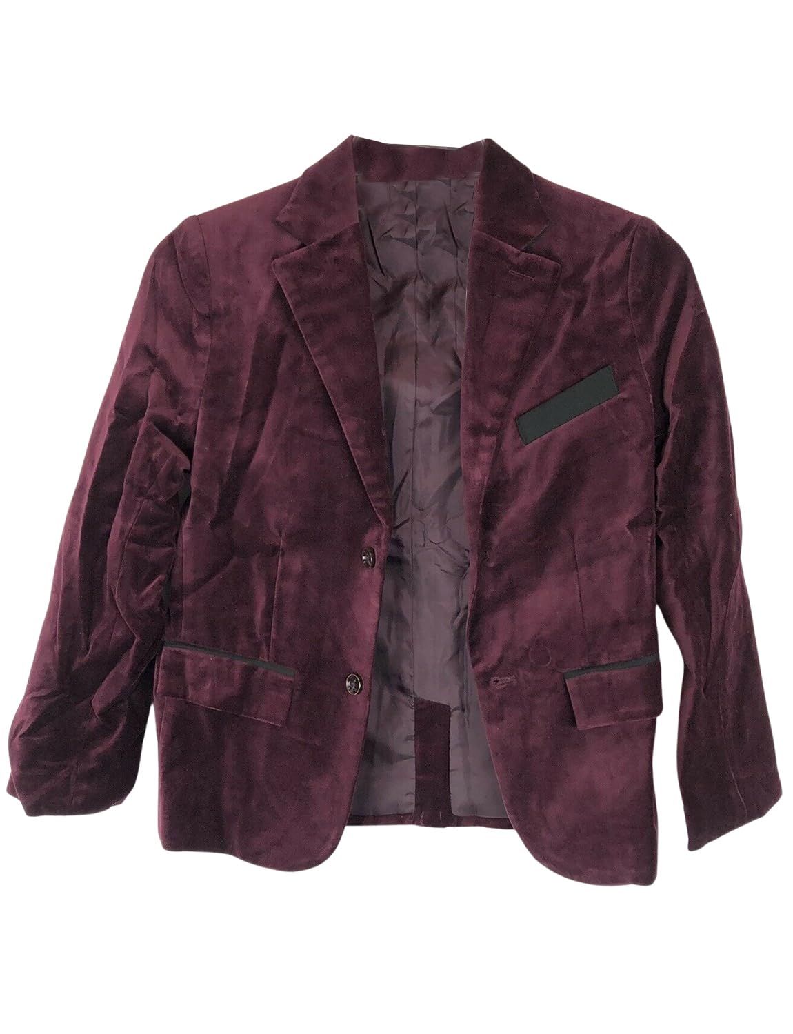 Blazer garçon en velours premium à revers échancré et finitions tailleur haut de gamme - 6