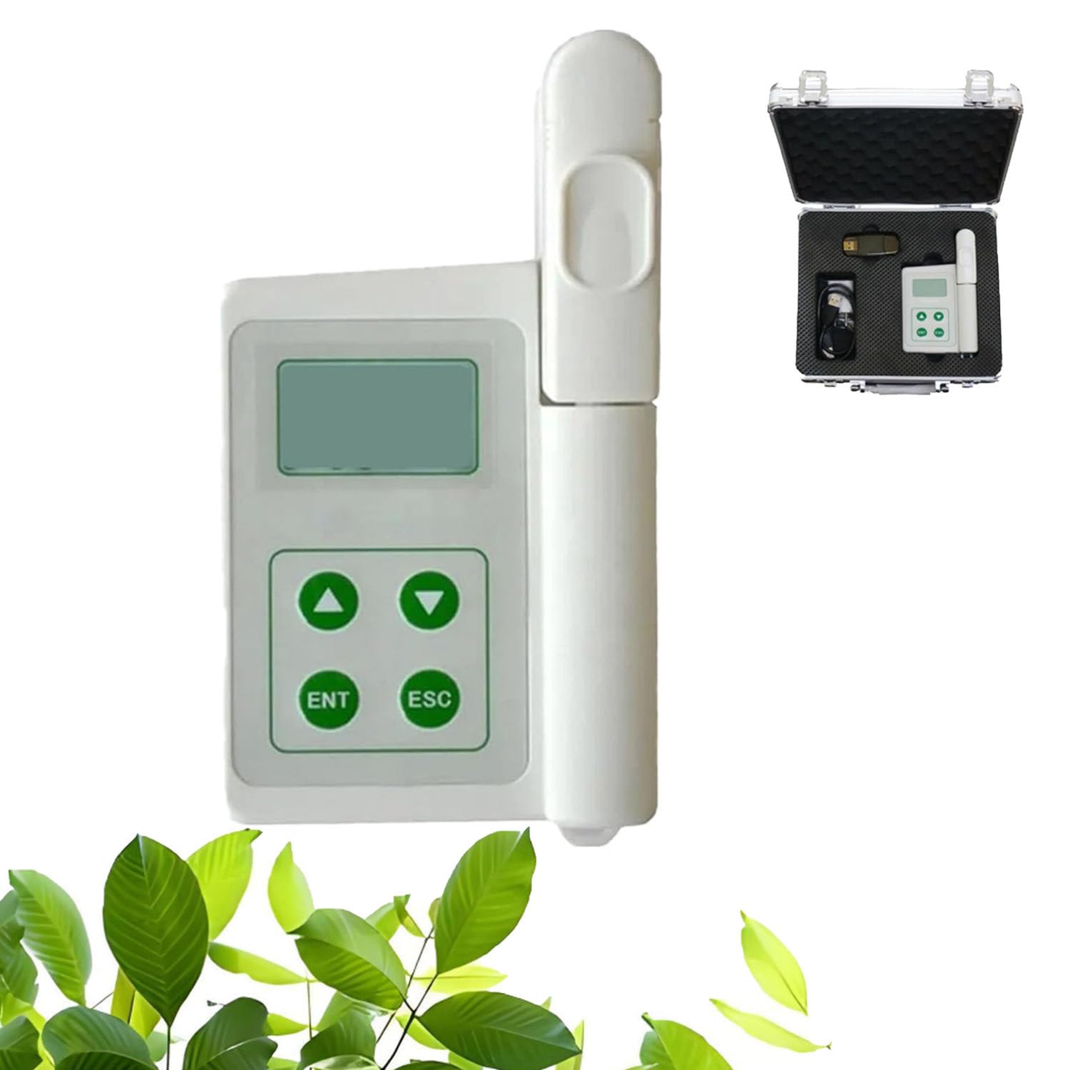 Medidor de Alta precisión para análisis de nutrición Vegetal,analizador portátil de nitrógeno con Almacenamiento y exportación de Datos para investigación agrícola PlantChlorophyllAnalyzer