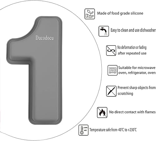 Miniatura 2 de Ducodocu Molde de silicona para tartas con números 3D, moldes para hornear, moldes novedosos para tartas, moldes para hornear bricolaje para