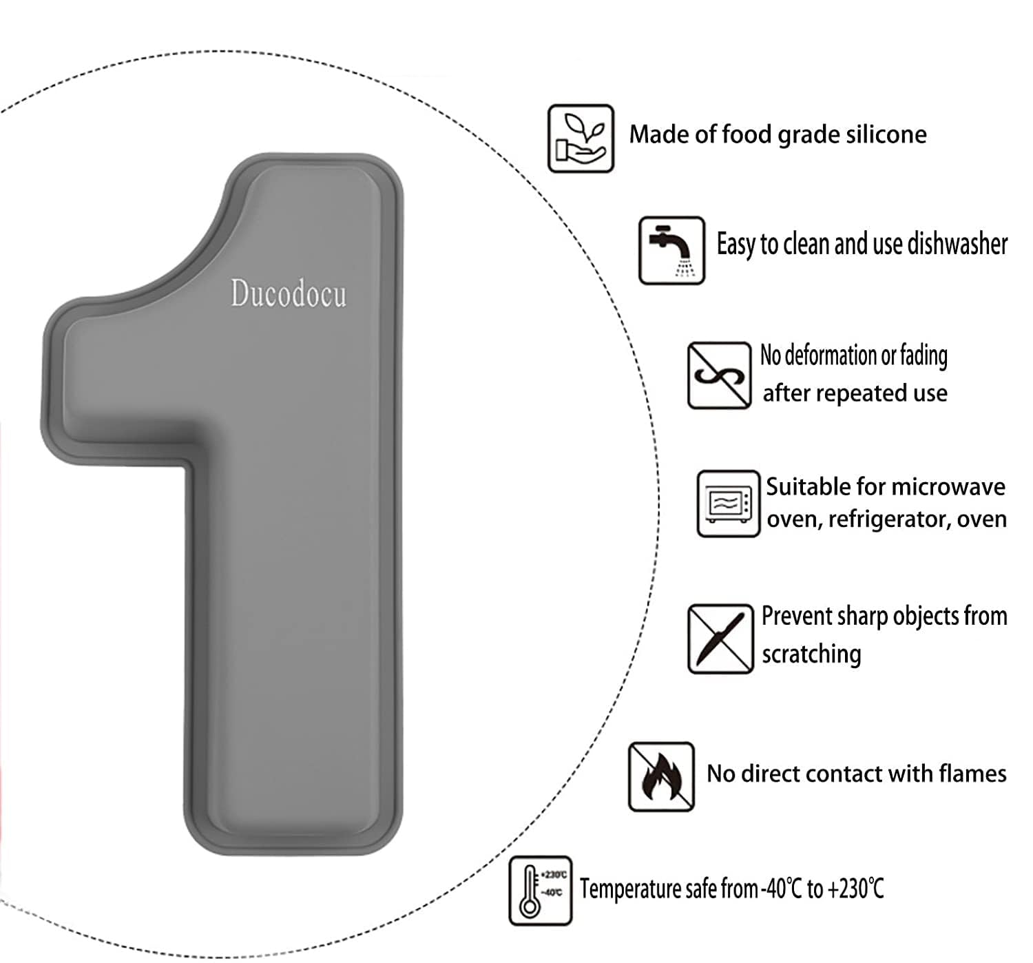 Ducodocu Molde de silicona para tartas con números 3D, moldes para hornear, moldes para hornear novedosos moldes para hornear para cumpleaños 17/71, aniversario de boda, 10 pulgadas, número de 1 y 7