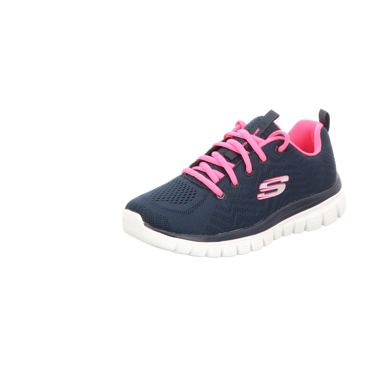Skechers Damen Graceful Get Connected Trainers, Black Mesh / Trim, 40 EU