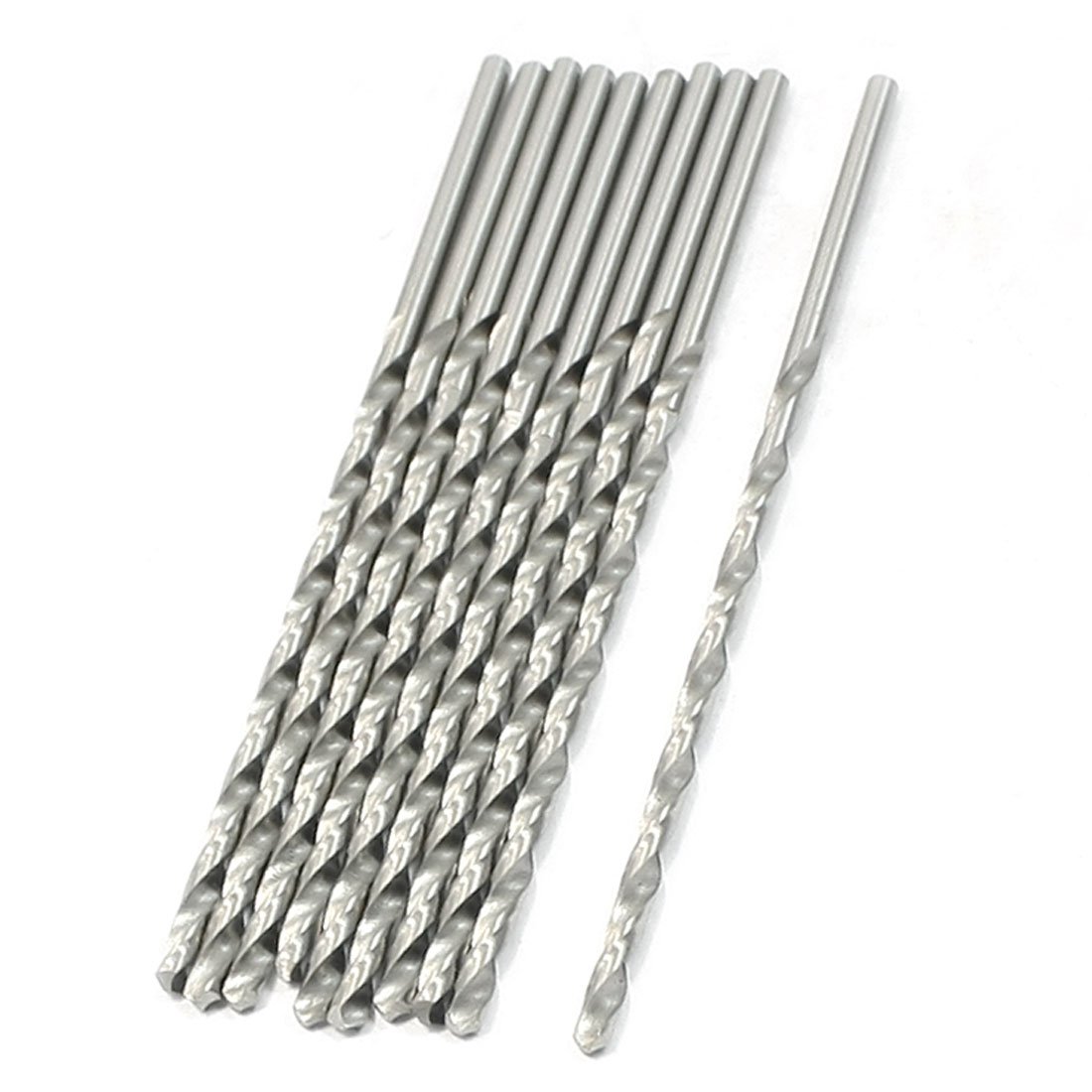 Aexit 10 Pcs Tool Holder Straight Shaft 2.8mm High Speed Steel Twist Drilling Iron Drill Bit Model:66as86qo560