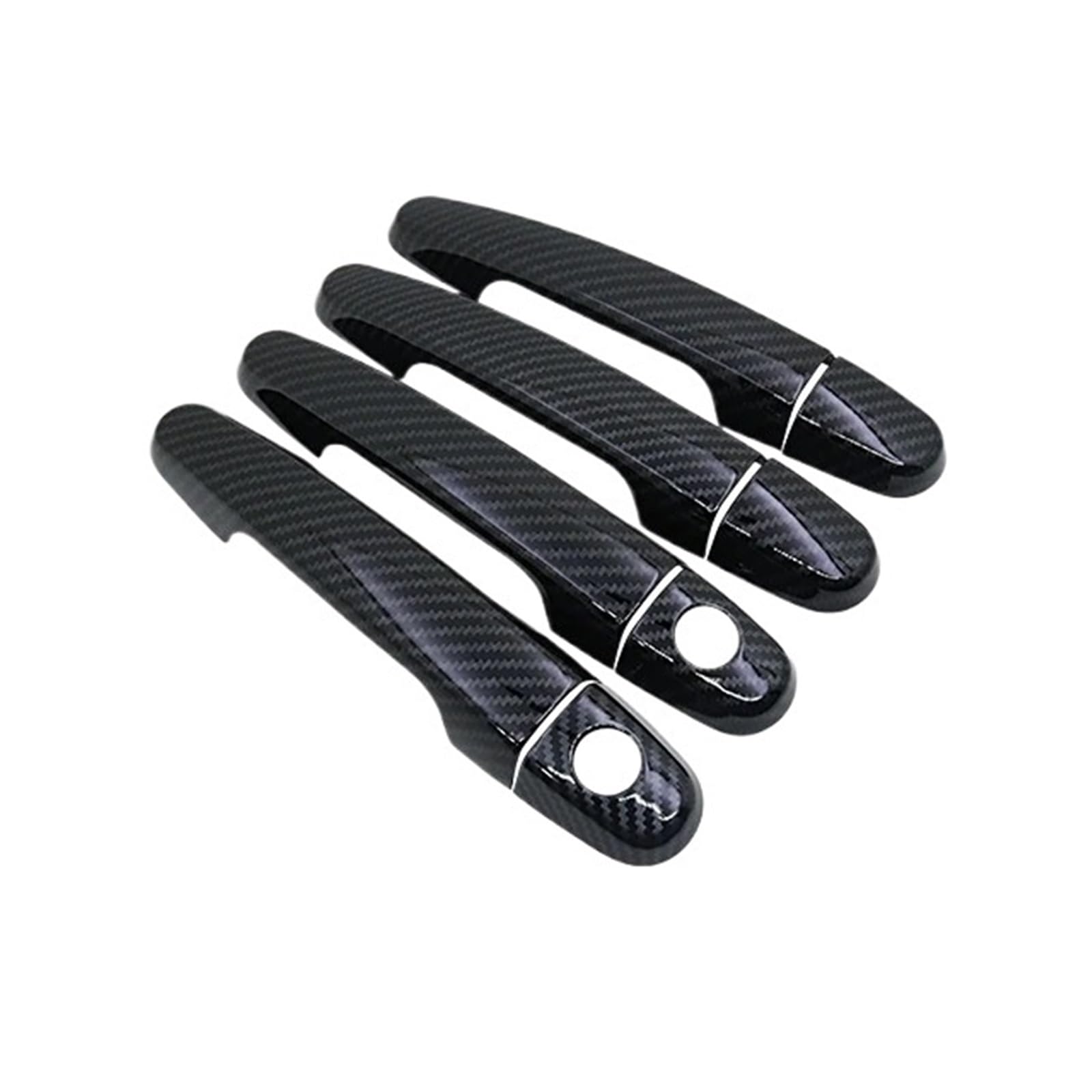 Nokrgqw 2Keyholes Left Handle Passenger Chrome Door Handle Cover Trim For Toyota For Corolla E140 E150 2007-2013(2Keyholes)