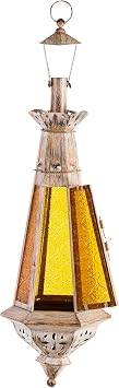 Gifts & Decor Amber Teardrop Lantern