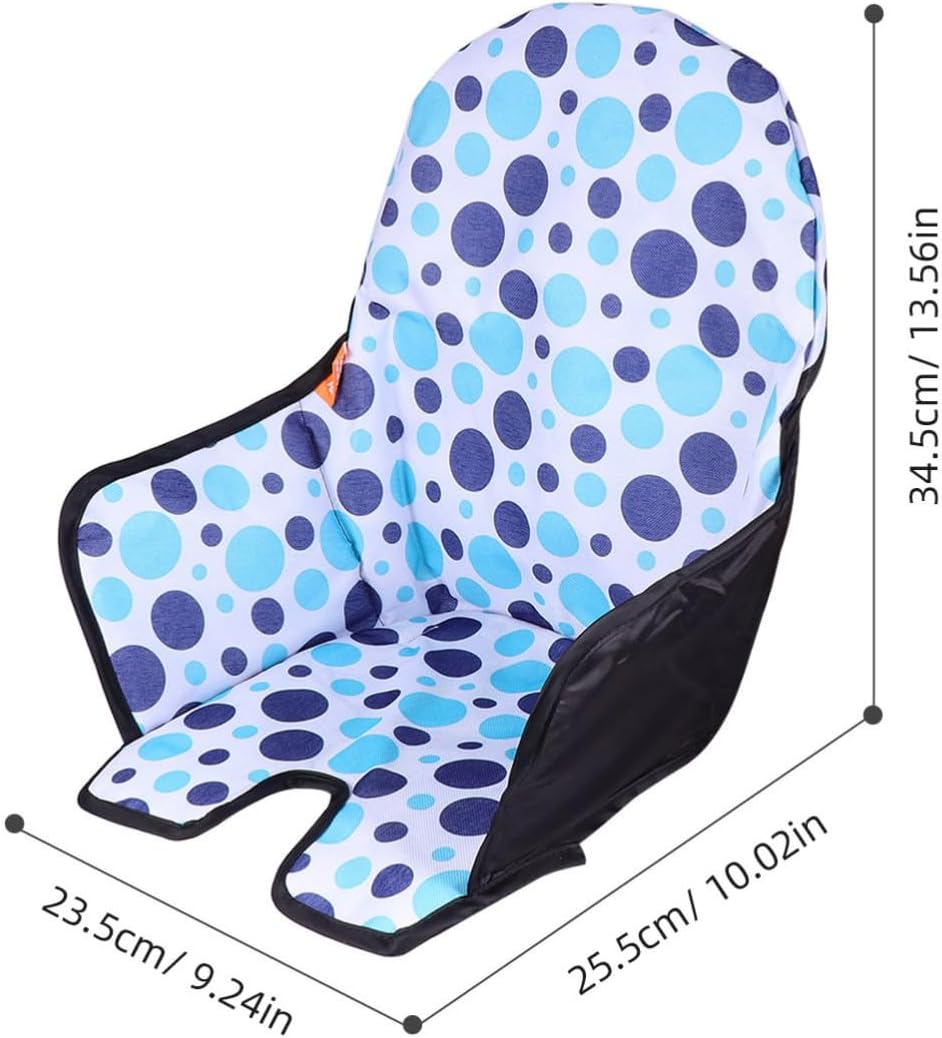 Blue Fabric Highchair Seat Cushion for Babies, Skin-Friendly Comfortable Seat Pad for Dining Chairs and Home Use, Practical Chair Cover for Indoor Seating