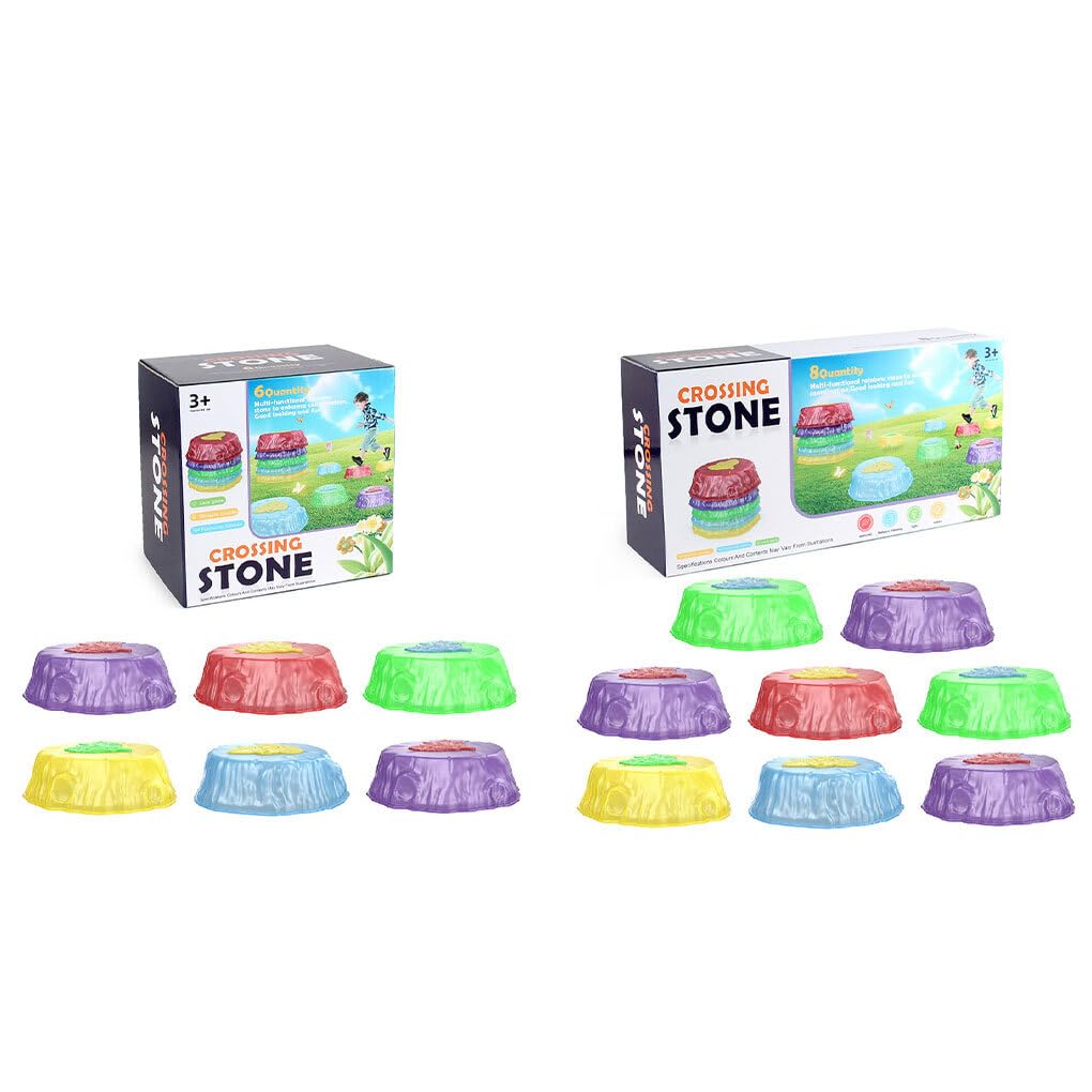 Set di Pietre Luminose per allenare l'equilibrio dei | sia all'interno che all'esterno. Impilabili senza occupare spazio. Pietre sensoriali per bambini.