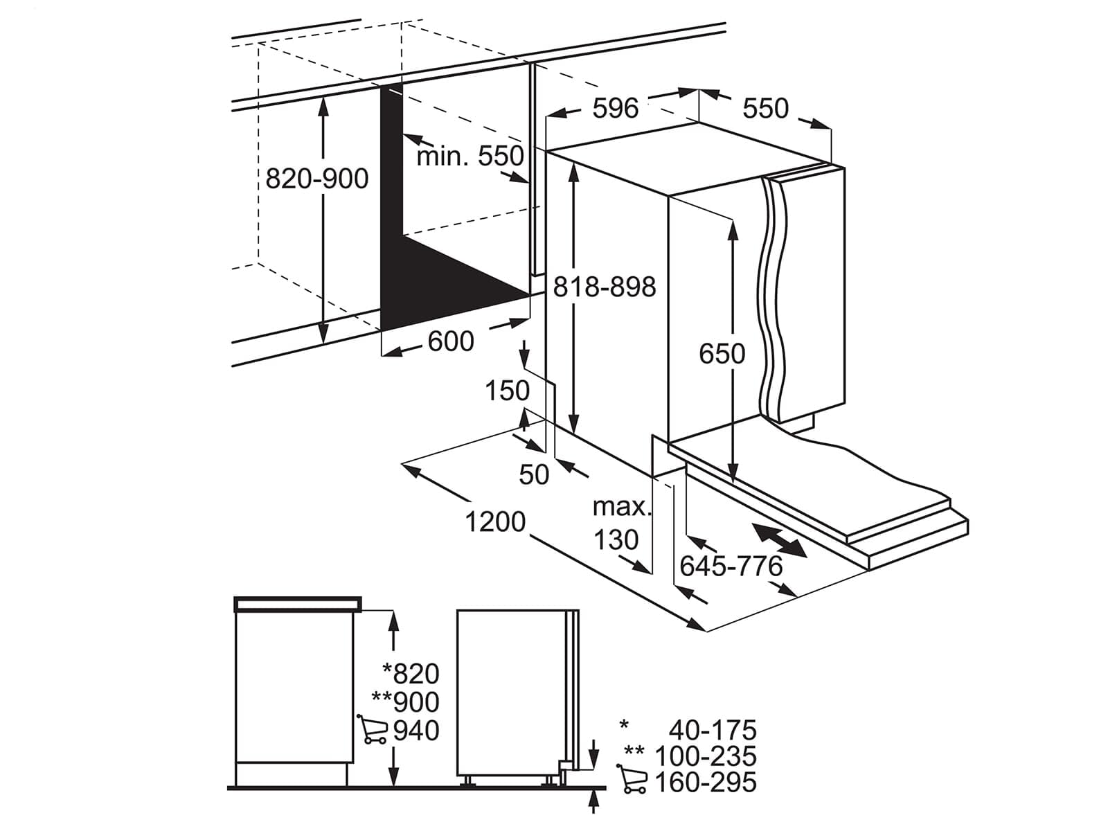 Lavavajillas integrable 60 cm AEG FSB32610Z 13 cubiertos