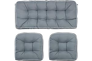 Outdoor Wicker Bench Cushions for Patio, Porch, Garden Furniture
