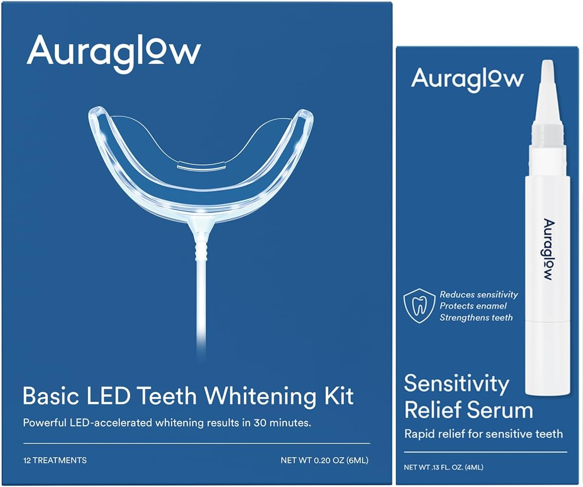 Auraglow Basic Whitening Kit & Sensitivity Relief Serum