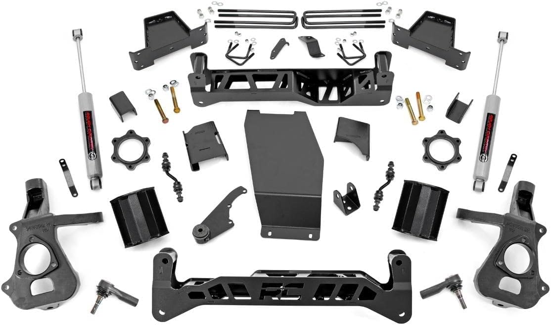 rough country 7" lift kit for 2014-2018 chevy/gmc 1500 4wd - 17431