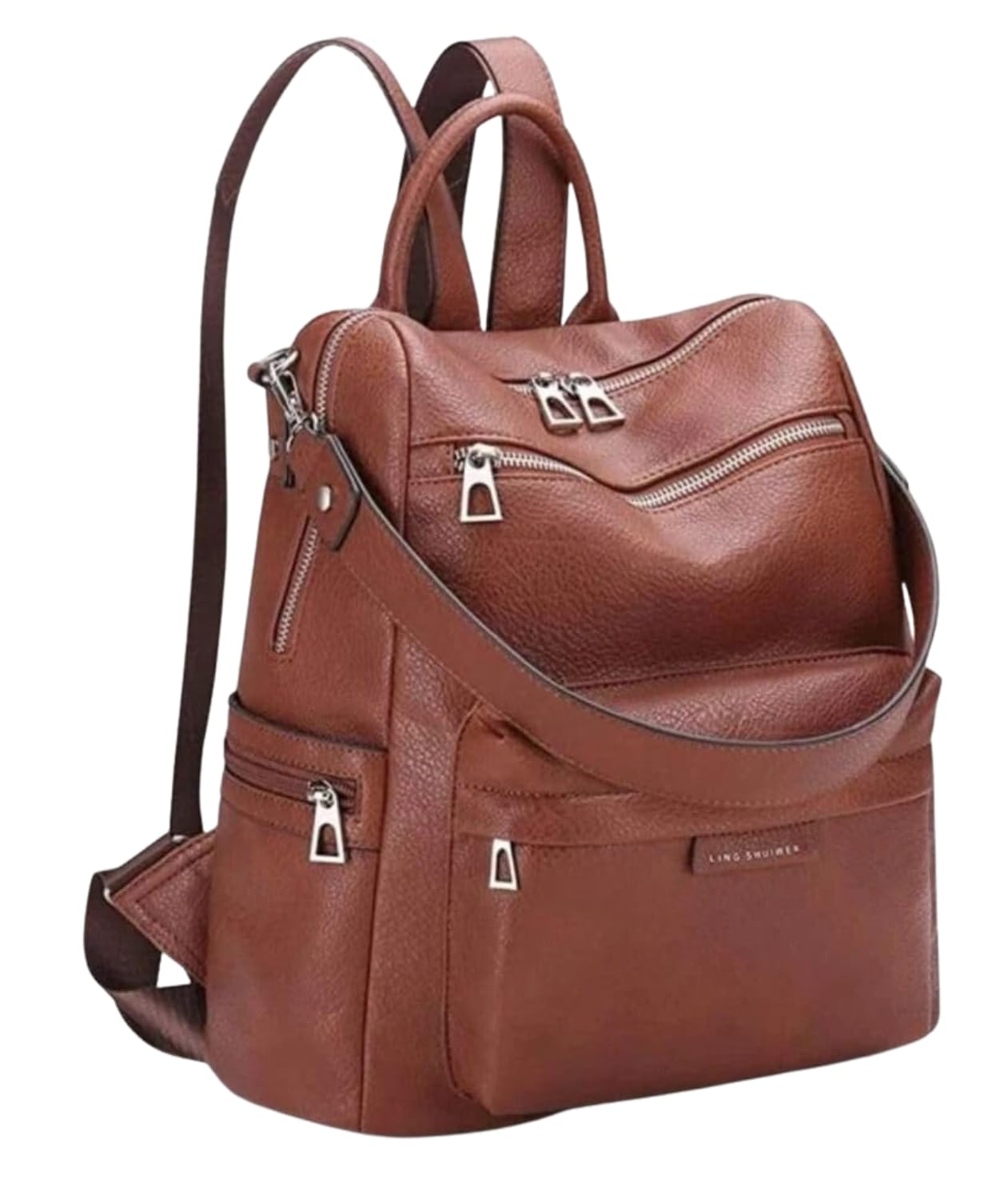 jaisom Stylish Women's Fashion Backpack Purses Multipurpose Design Handbags and Shoulder Bag (AUG_Buzz heavy Brown_001_BZ)-picture-48
