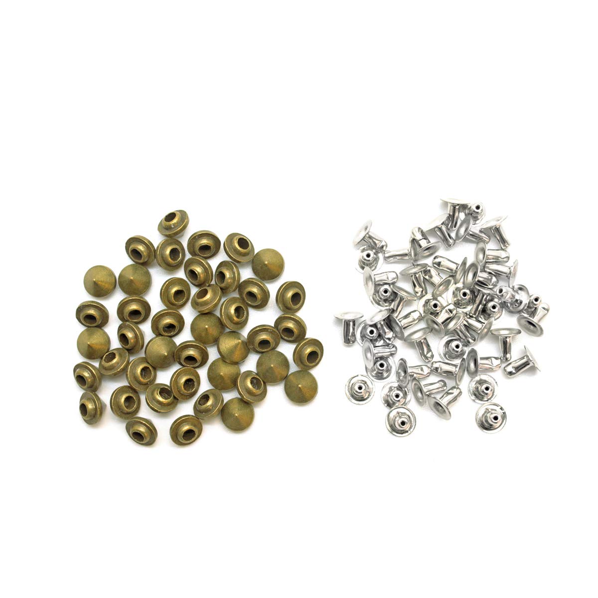 Clous Punk En Forme De Cône - Métal Argenté 10 Mm, Lot De 100 Avec Rivets, Pour Customiser Vêtements, Sacs, Accessoires