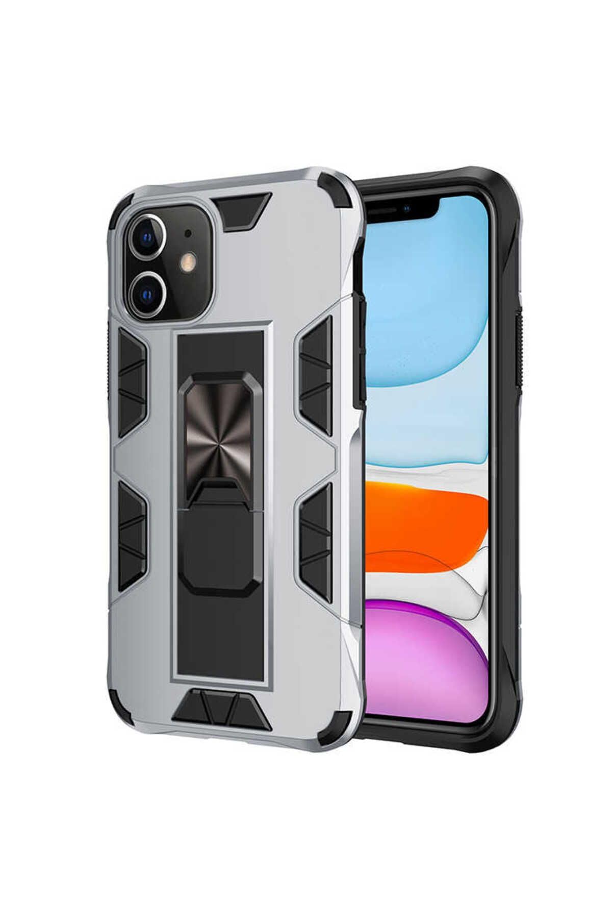 Zore Apple ile uyumlu iPhone 11 Kılıf Volve Kapak Gri