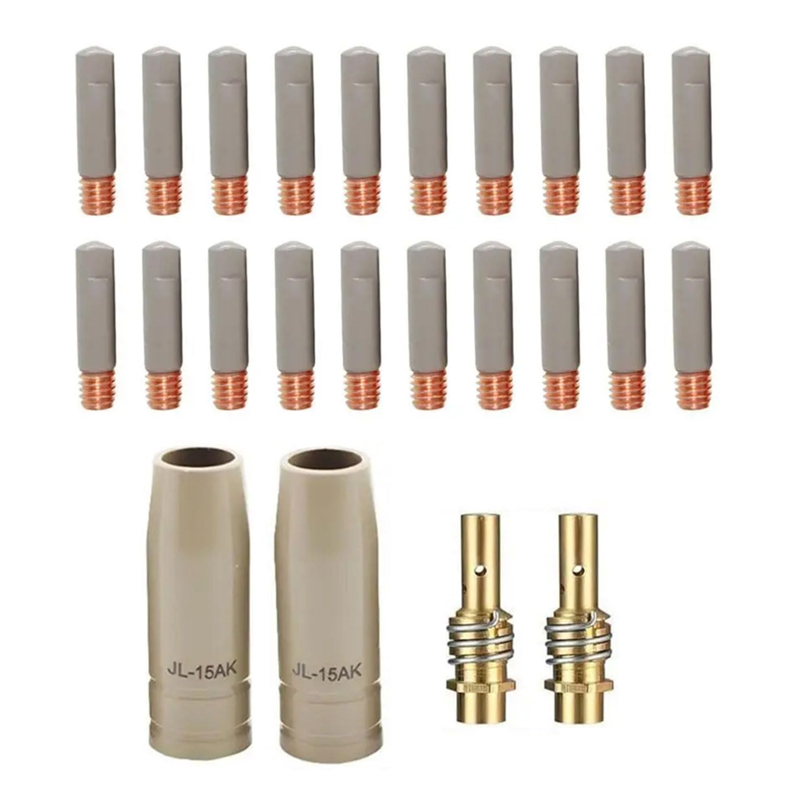 Woedpez 1.0Mm 24Piece Welding Nozzle Set Resistant Coating High Compatibility Suitable For 15Ak Torches Professional Use Resistant Welding Nozzle
