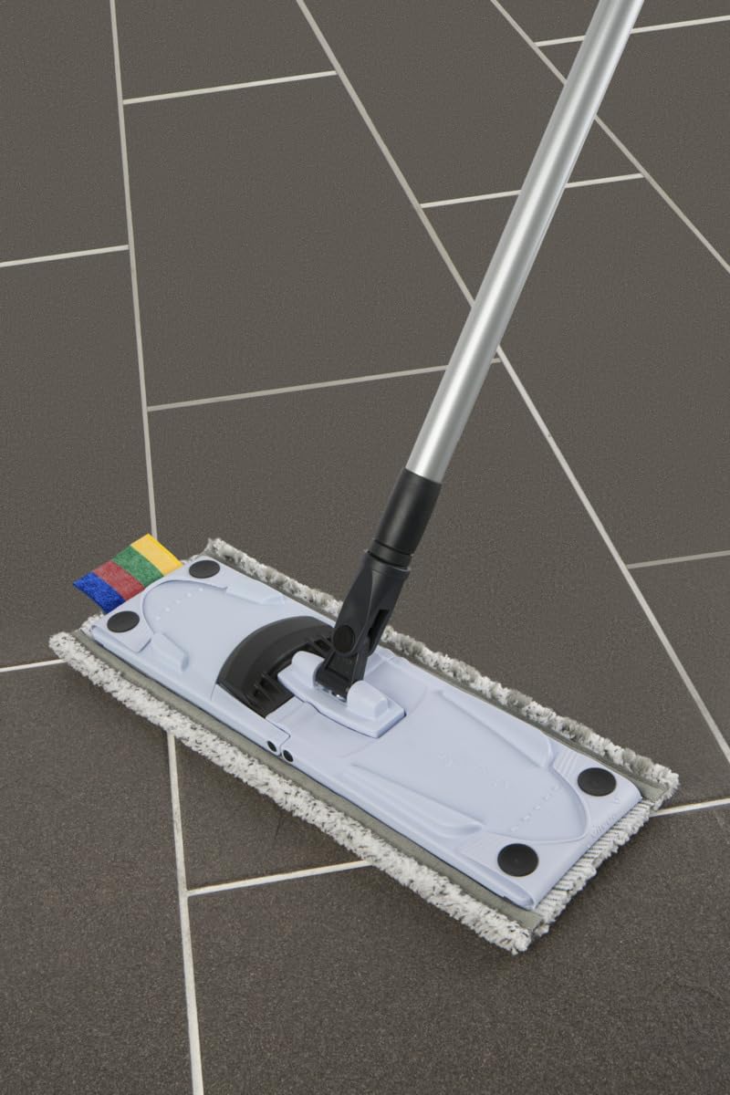 Vileda 129672 - Kit de limpieza en húmedo con fregona plana y cubo de fregar
