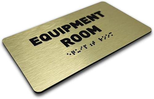 Miniatura 8 de GDS - Letrero de sala de equipamiento compatible con ADA, iconos elevados y braille de grado 2, incluye tiras adhesivas para una fácil instalación,