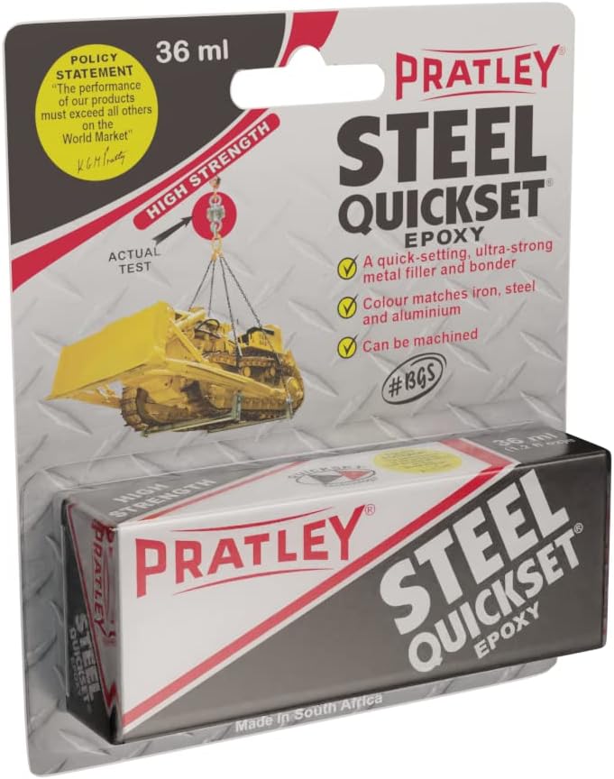 Pratley Steel Quickset - Color Matches Iron, Steel, and Aluminum