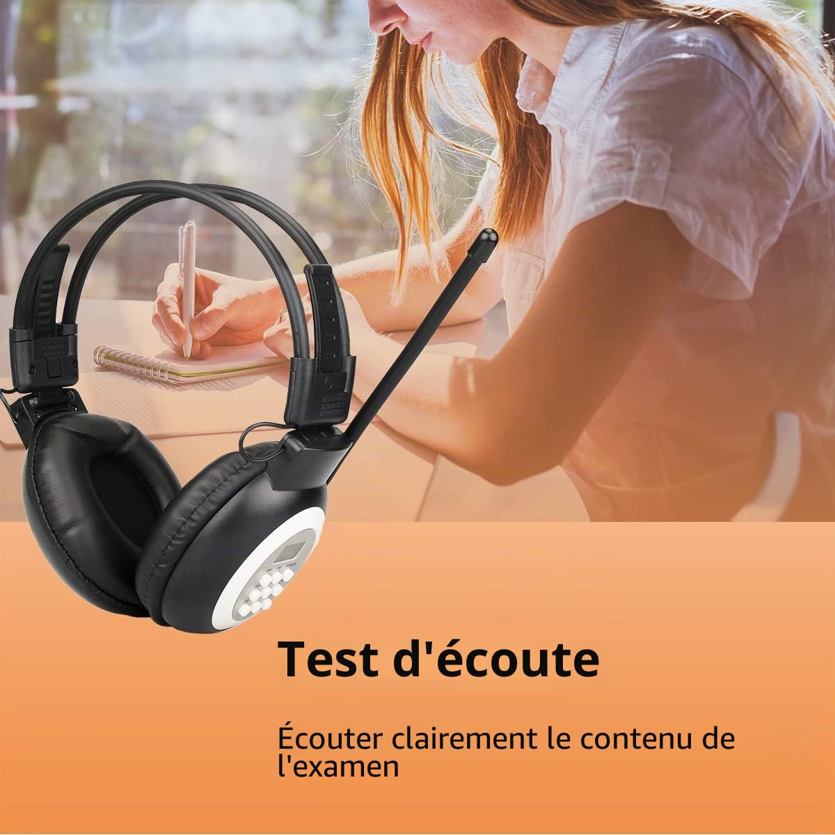 Retekess TR101 Casque Radio FM, Petite Radio a Pile, Récepteur FM pour l'Interprétation Simultanée dans Les Grandes Conférences pour Étudiant, Cadeau de Noël