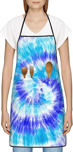 Miniatura 56 de Delantales florales mexicanos, delantal ajustable impermeable para barbacoa de cocina con 2 bolsillos, regalos para mujeres y hombres