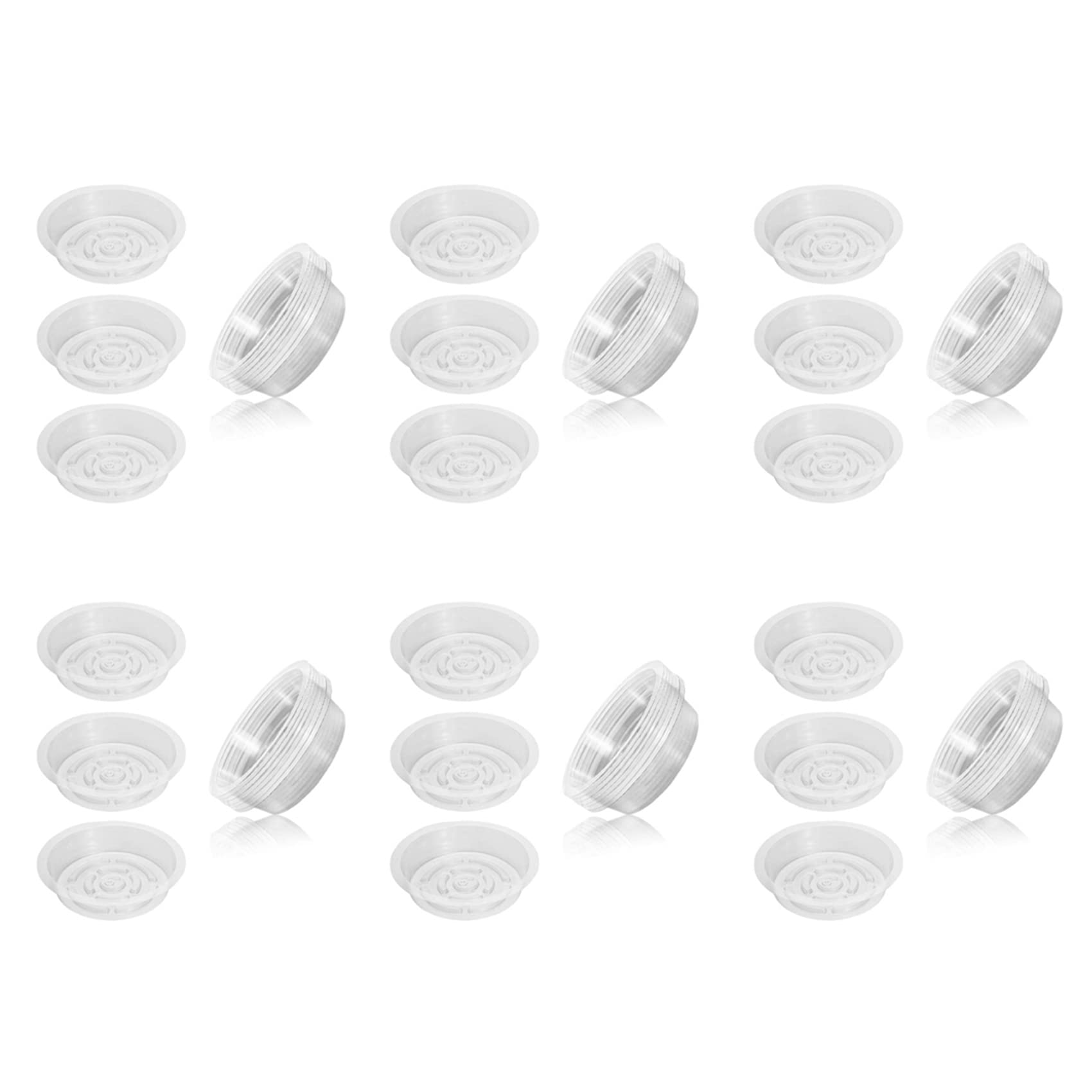 Jnchdghwa Transparent 60Pcs 8Inch Clear Plant Saucer Plastic Drip Trays For Indoor And Outdoor Plants For Holding Flower Planter Pot