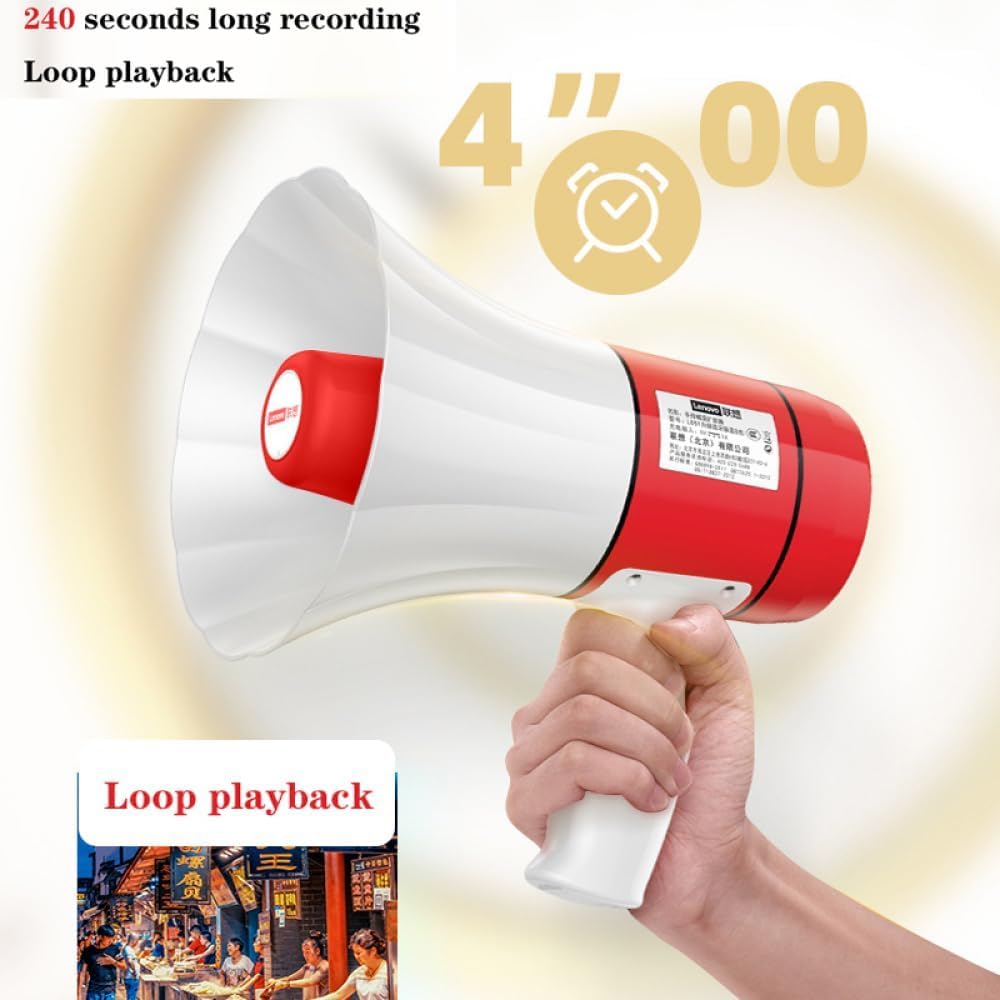POCHY Moda Megáfono Megáfonos para Exteriores Sirena incorporada Megáfono de Mano Grabación Bluetooth Megáfono inalámbrico Altavoz portátil Megáfono Altavoz Bonito