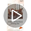 Image of Solid Sheesham Wood 3 Chair with 1 Bench Dining Table Set with Cushioned Chairs for Dining Room | Living Room | Home & Office | Hotels (4 Seater with Bench, Honey)
