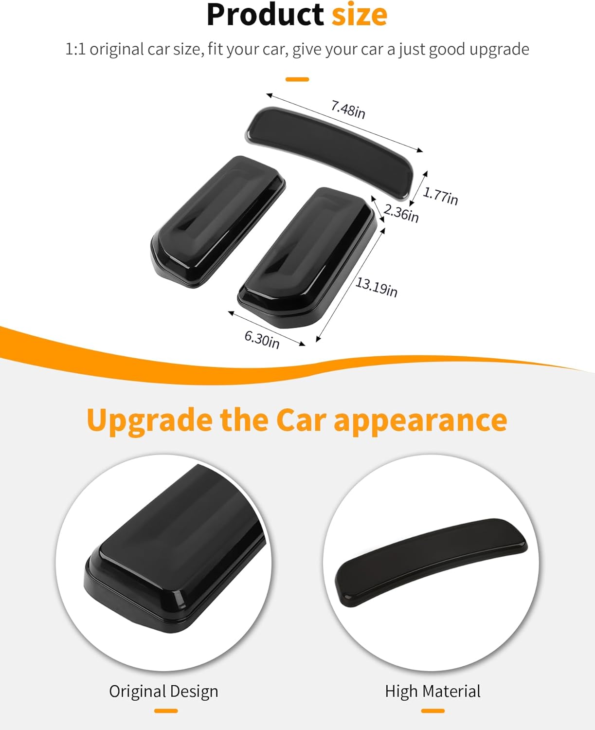 Hoolcar Tail Light Covers & 3rd Brake Light Cover for 2021+Ford Bronco 2/4 Doors (Not fit for Sport, Only LED Light)，Smoked Black