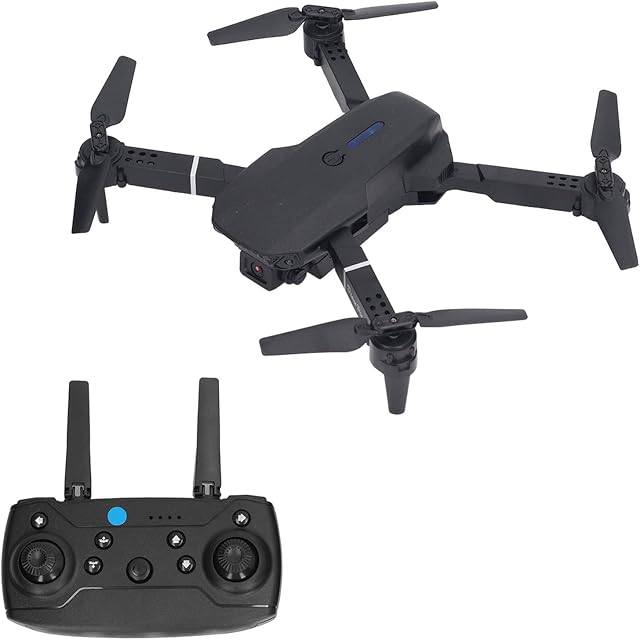 E88 Drones pliables avec 4K HD FPV Caméra double, Mini Drone RC Soutien Quadcopter APP Contrôle, vol de trajectoire, maintien en altitude, 3D Flip, pour jeune adulte débutant
