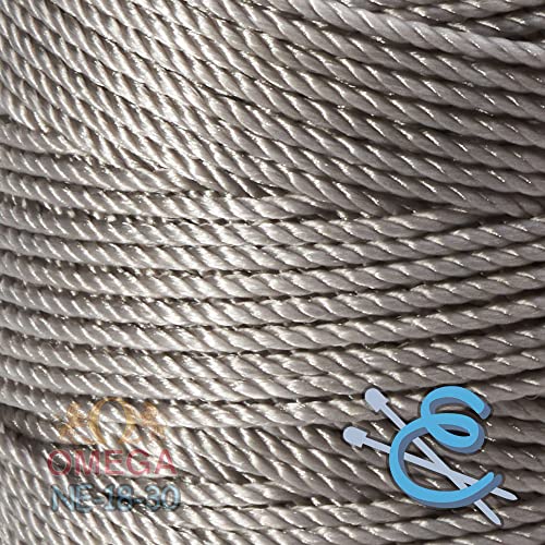Image of Espiga No.18-100% Nylon Omega String Cord for Knitting and Crochet - 30 Silver