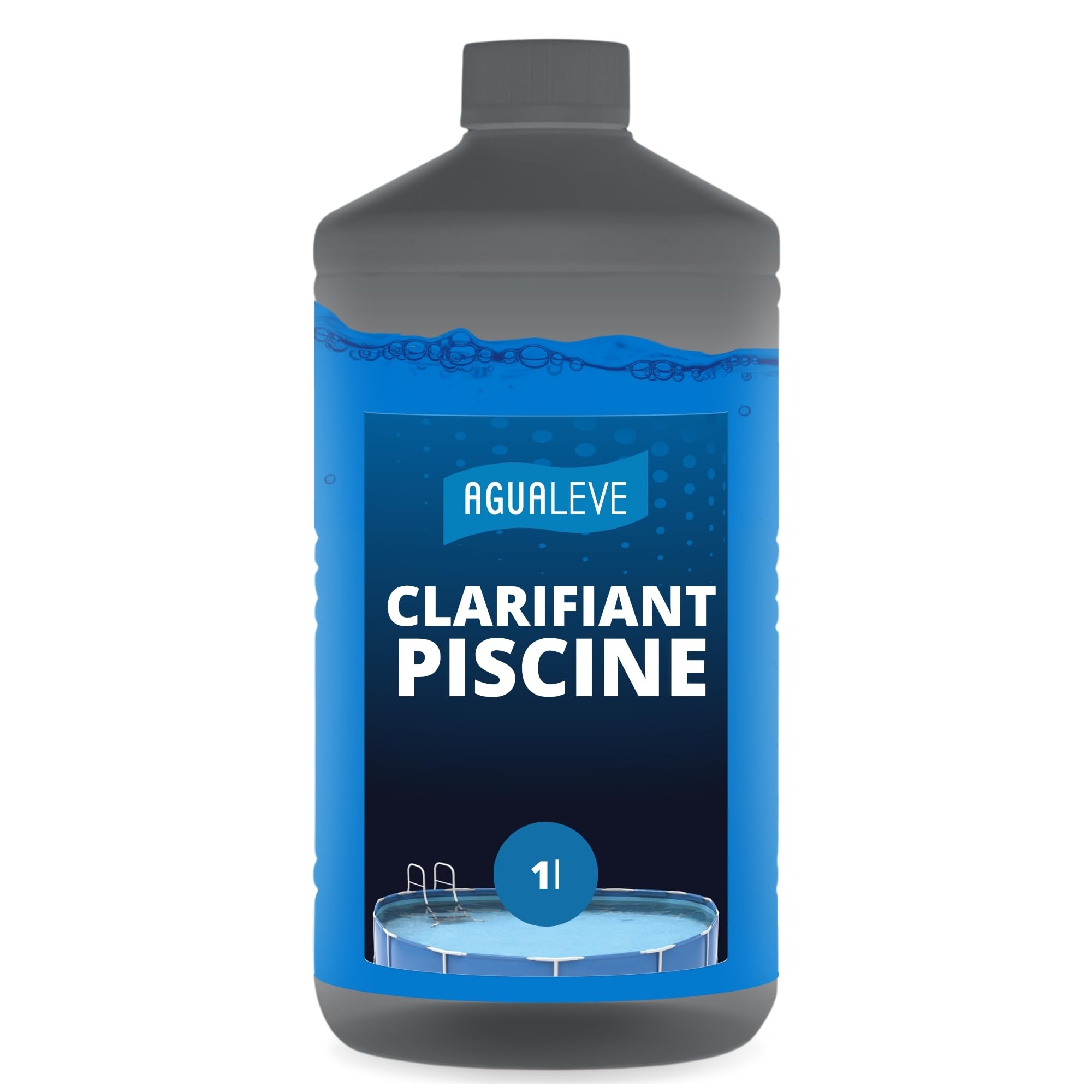AGUALEVE® Clarifiant Piscine 1L | Formule Cristalline 2.0 pour Une Eau de Piscine Parfaite | Piscines, spas et pataugeoires | Qualité de Marque Made in Germany | pour 200 000 L d’Eau de pisci