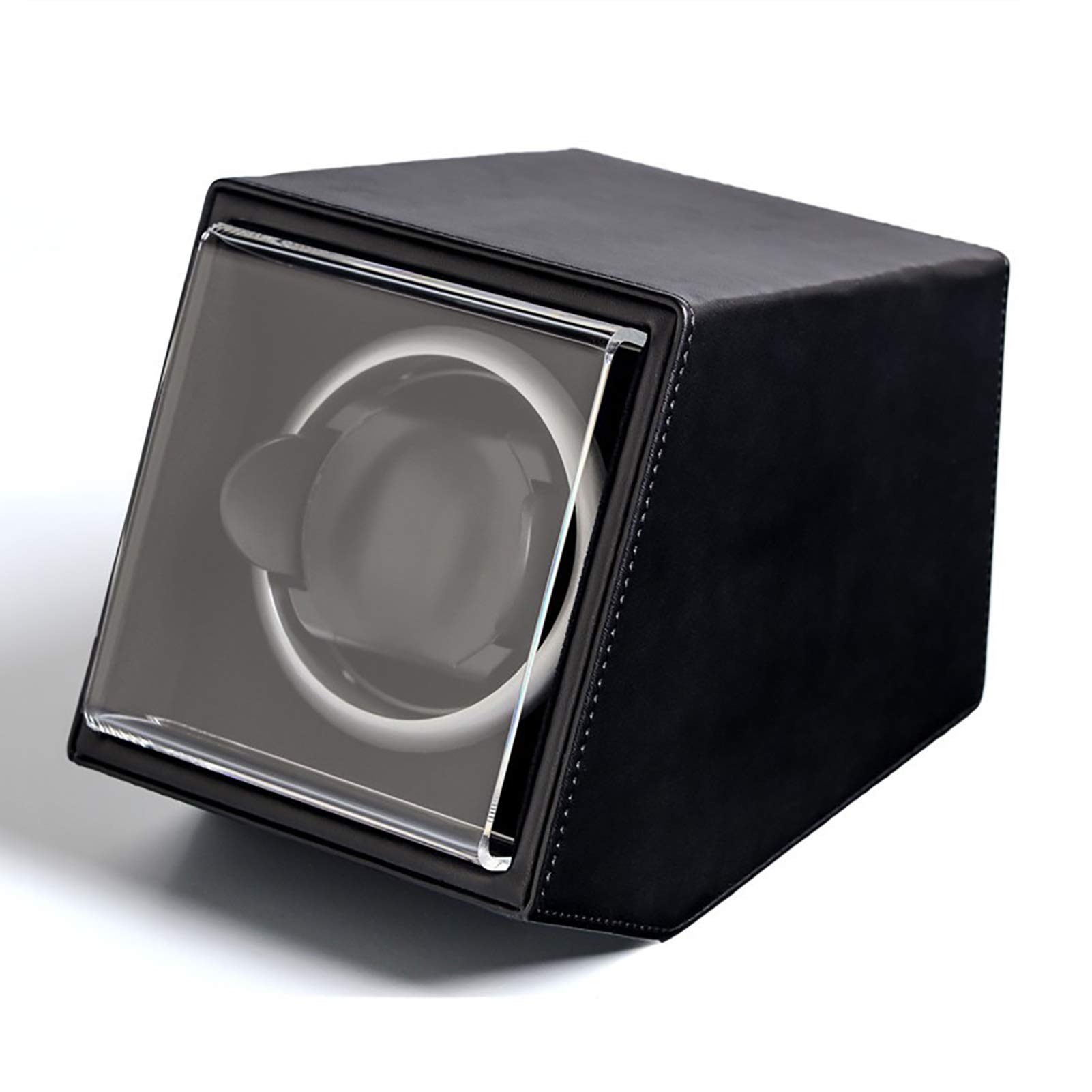 WMYYZYQ Watch Winder Watch Winders Single Watch Shaker Automatic Mechanical Watches Winding Device Watch Storage Watch Winder 5-Gear Watch Winder,Black Pu Leather-A