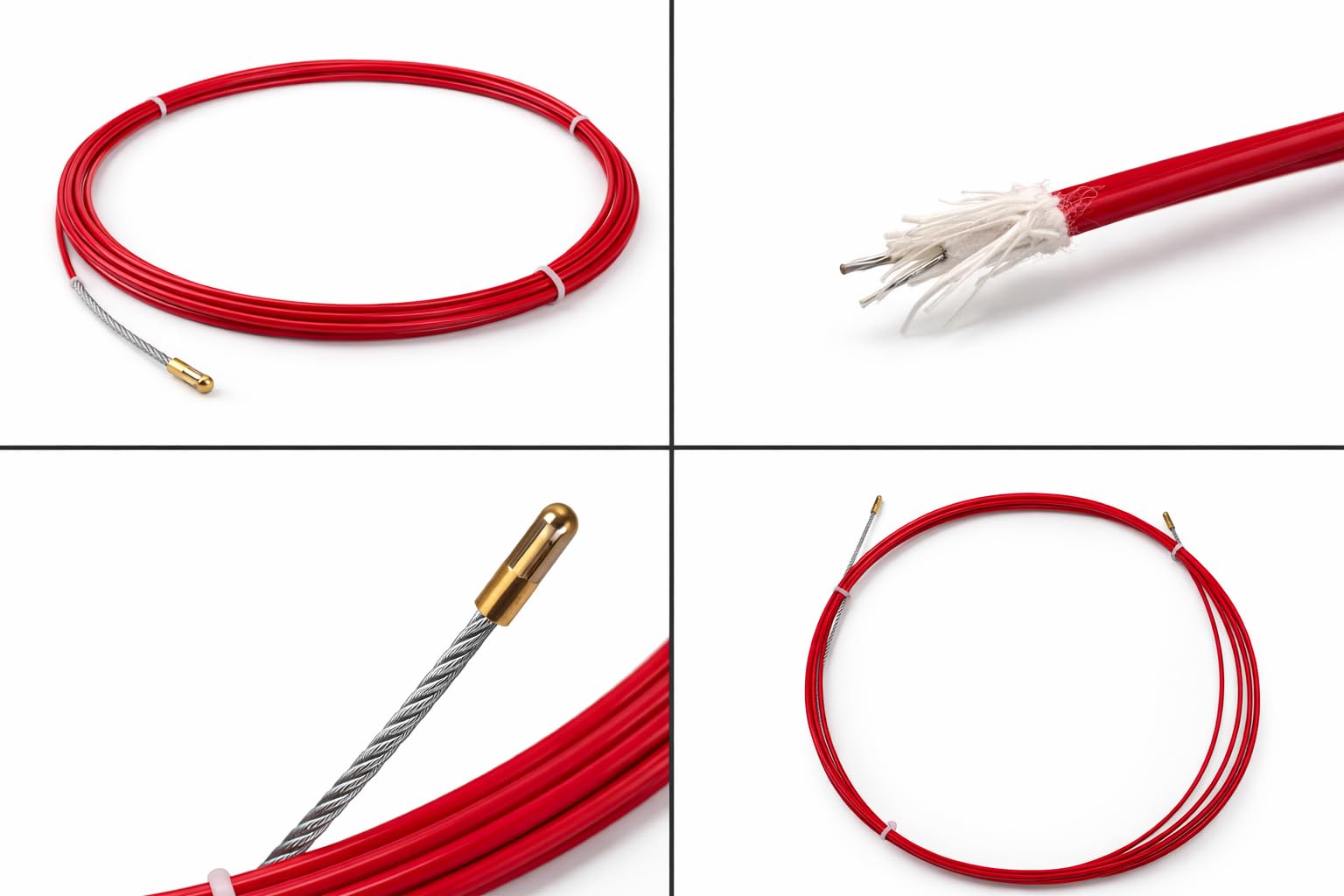 Sonda Passacavi Professionale in Fibra di Vetro IL PASSACAVO DEFINITIVO, Pilota cavi elettrici - innovativa Struttura TechFirerGlass Ø 2 mm. Molla Elettricista Ultra Rigida.