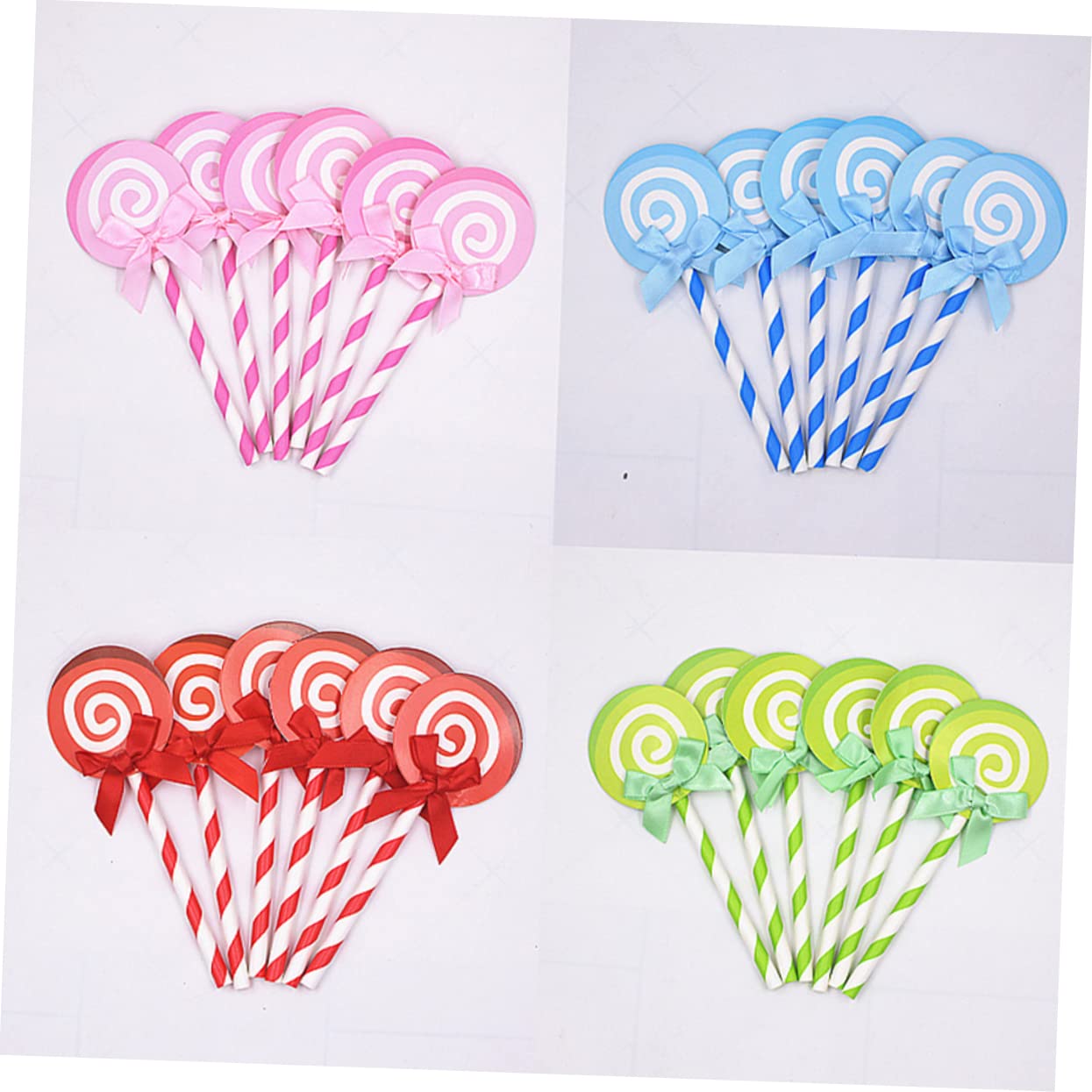 Alipis 36pcs Cake Toppers Dessert Picks Candy Party Decorations Lollipop Cake Toothpick Birthday Cupcake Toohpick Lollipop Cake Decoration Valentines Day Cake Decor Fake Props Sweet
