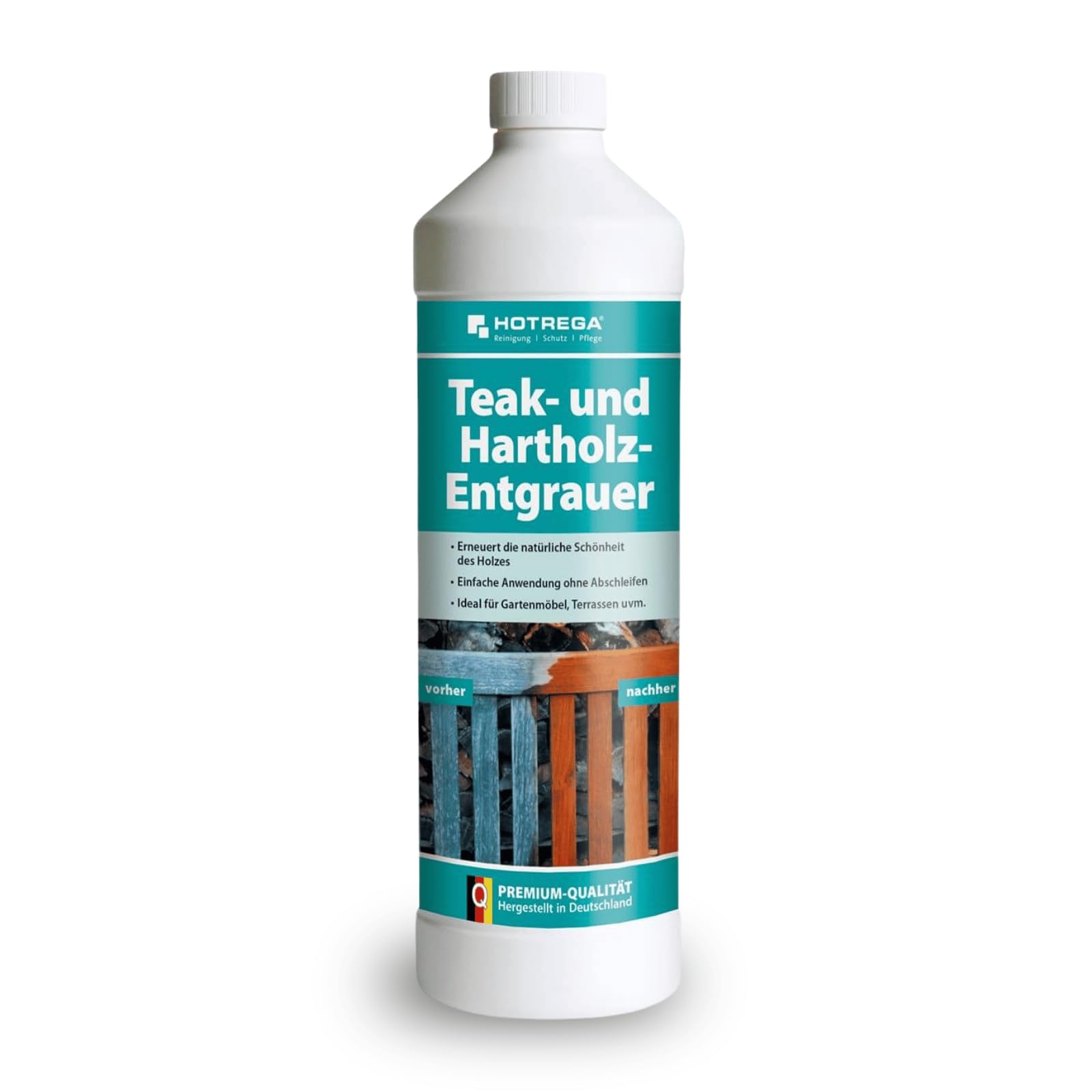 HOTREGA Teak- und Hartholz Entgrauer Konzentrat, 1 Liter