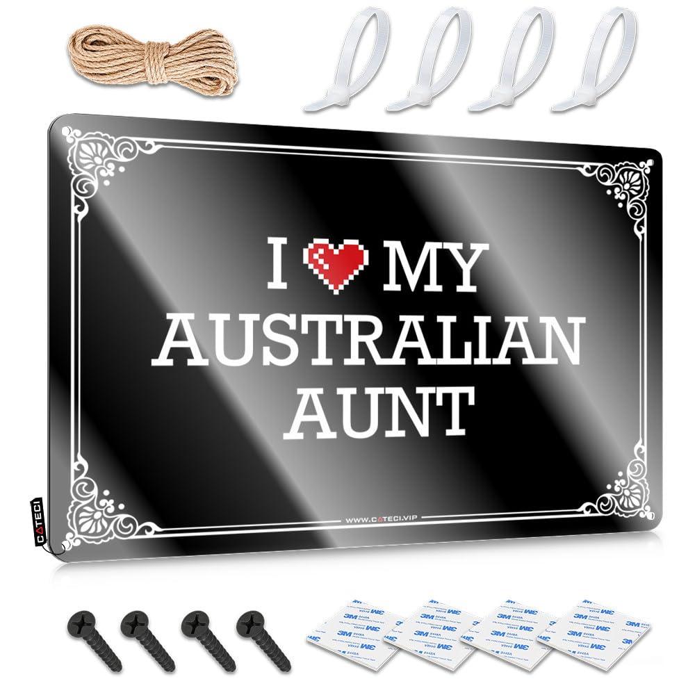 I Love My Australian Aunt Men Stuff Western - Wall Signs Custom Vintage Wall Art(30X40CM)